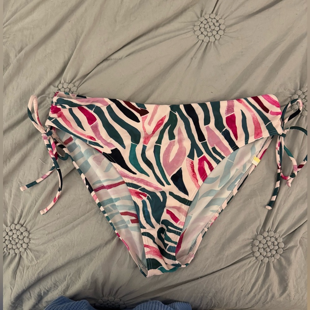 Summersalt Watercolor Zebra Cinched Bikini Bottoms